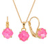 Комплект "Magical Square (Electric Pink Ignite)" с кристаллами Swarovski™